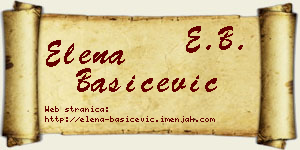 Elena Bašičević vizit kartica